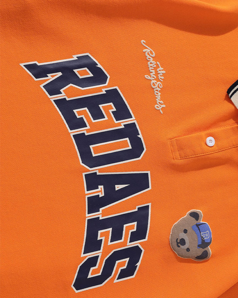 Bear print short sleeves