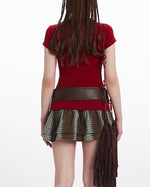 Lettering print crew neck short sleeves