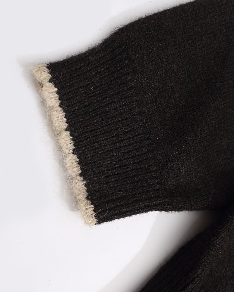 Hooded knit cardigan