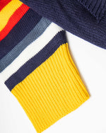 Contrast color panel sweater