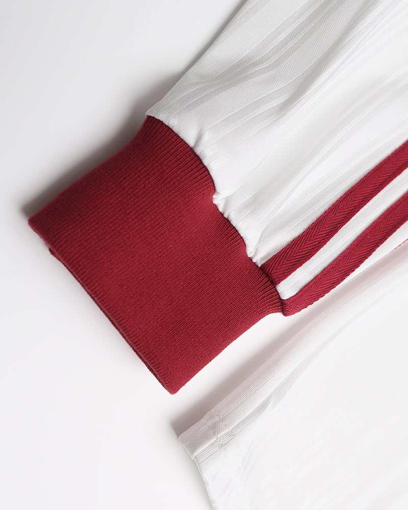 Contrast color stitching sweatshirt