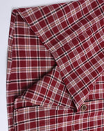 Gradient plaid short-sleeved shirt