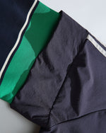 Color-blocked faux two-piece long-sleeved sports top