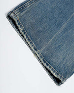 Distressed straight-leg trousers