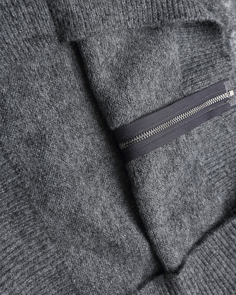 Star jacquard hooded cardigan
