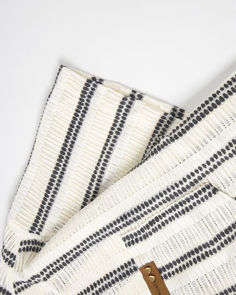 Striped Tie Short Sleeve Shirt