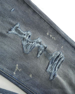 Vintage distressed straight jeans