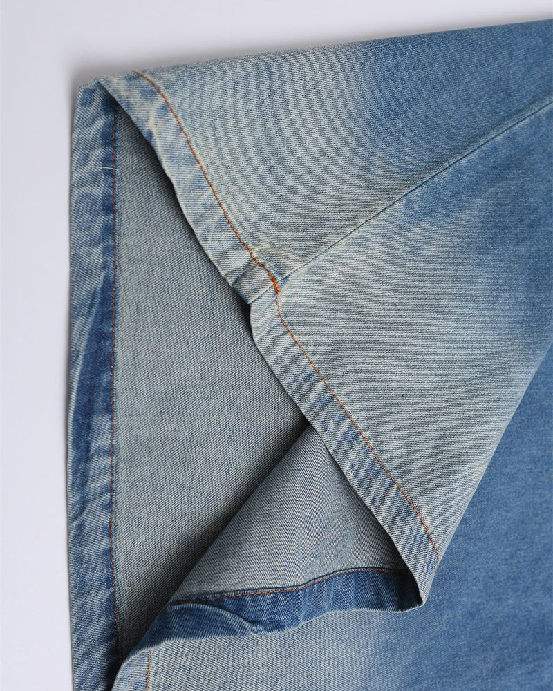 Star Letter Denim Short Sleeve