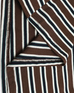 Embroidered contrast striped long sleeves