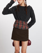 짧은 패치워크 스웨터 (여성용)