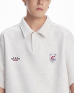 Retro solid color polo short sleeve