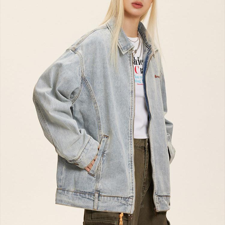 vintage lapel denim jacket