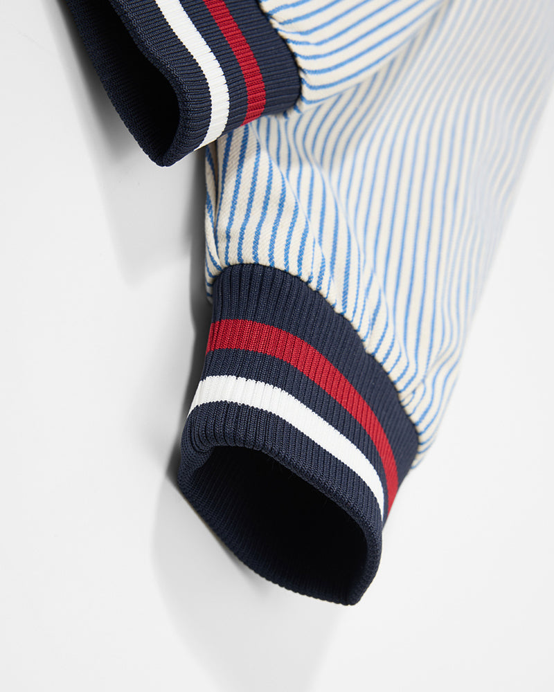 컬러블록 자수 야구 유니폼