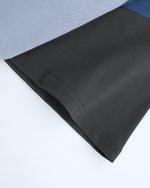 느슨한 대조적인 색상 디자인의 짧은 소매