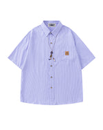 striped short-sleeved shirt