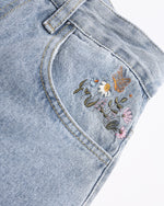 Washed straight jeans