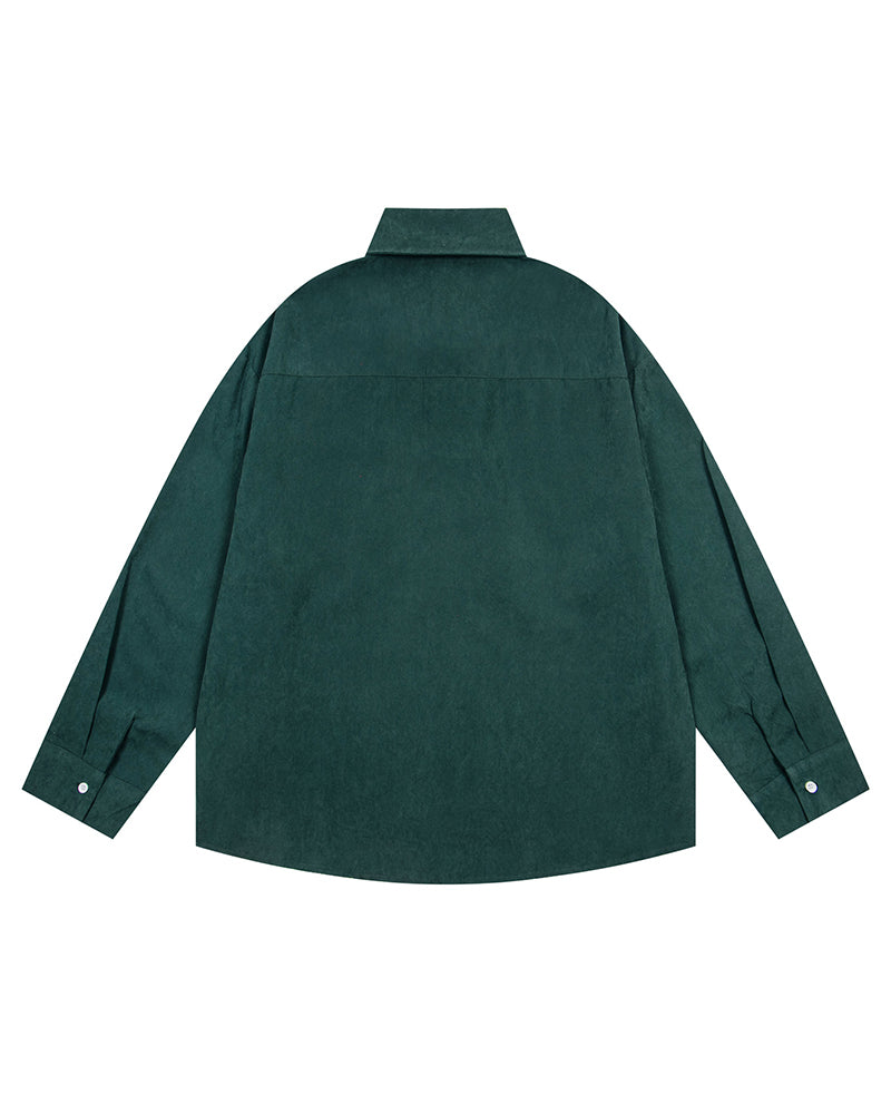 Casual Embroidered Long-Sleeved Shirt