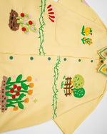 植物刺綉短袖襯衫