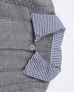 가짜 투피스 스플라이스 커플 스웨터