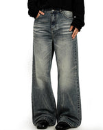 Distressed casual trousers