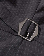 Embroidered striped trousers