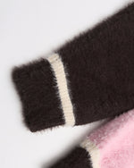 Retro contrasting color sweater