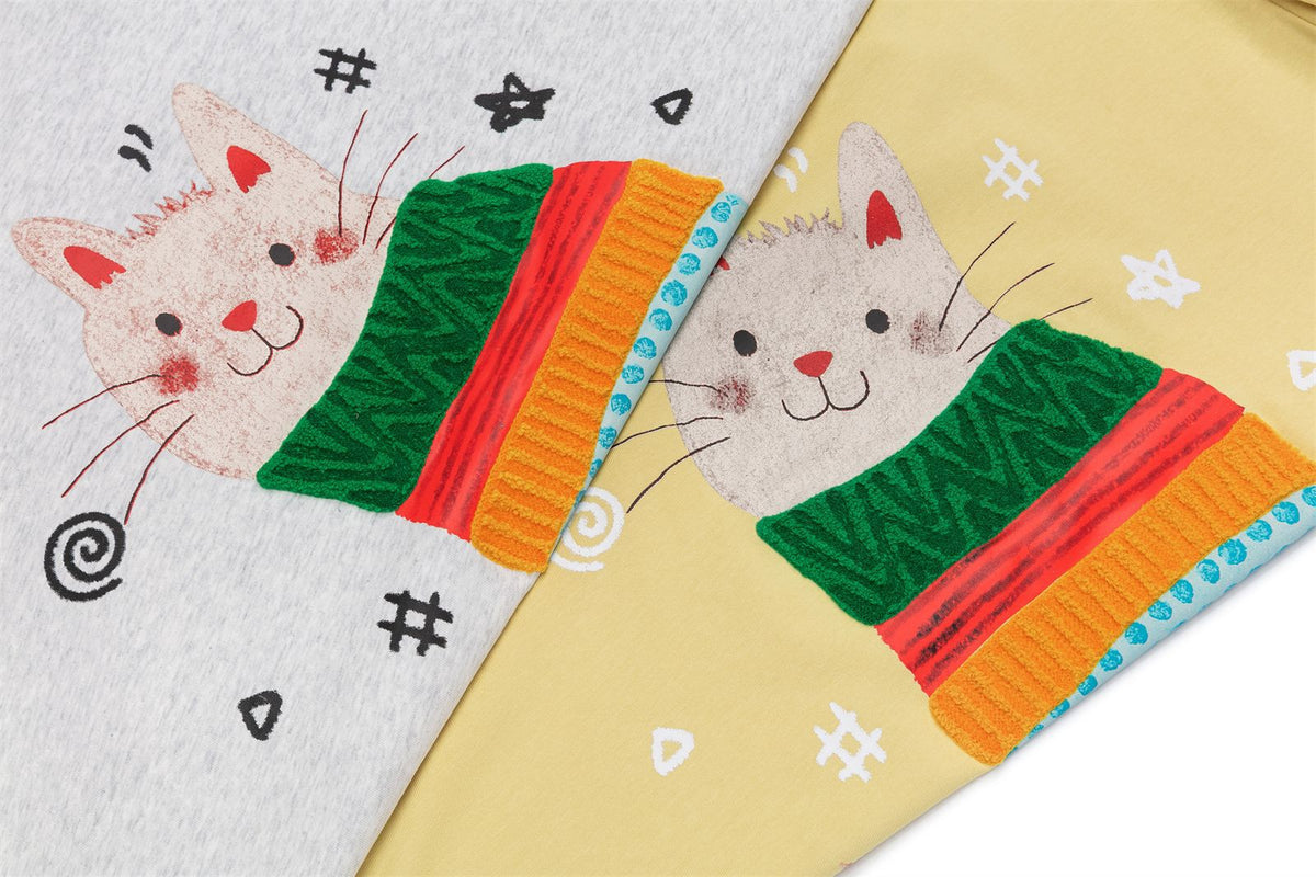 Cute cat short sleeves