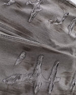 破洞水洗直筒牛仔褲