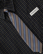 復古條紋短袖襯衫