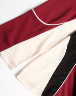 Contrast color stitching long sleeves