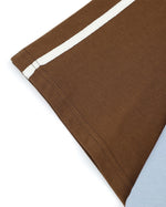 레트로 콘트라스트 프린트 반소매