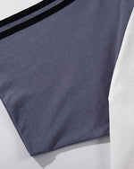 레트로 콘트라스트 프린트 반소매