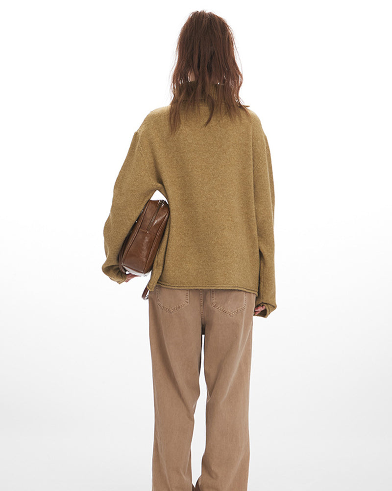 넉넉한 핏의 칼라가 있는 베이스 레이어