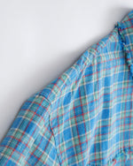 embroidered paneled long-sleeved shirt