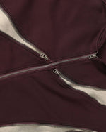 Unique color-blocked hooded sweatshirt jacket