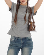 Simple pleated short sleeves