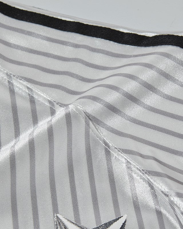 Sports striped short sleeves