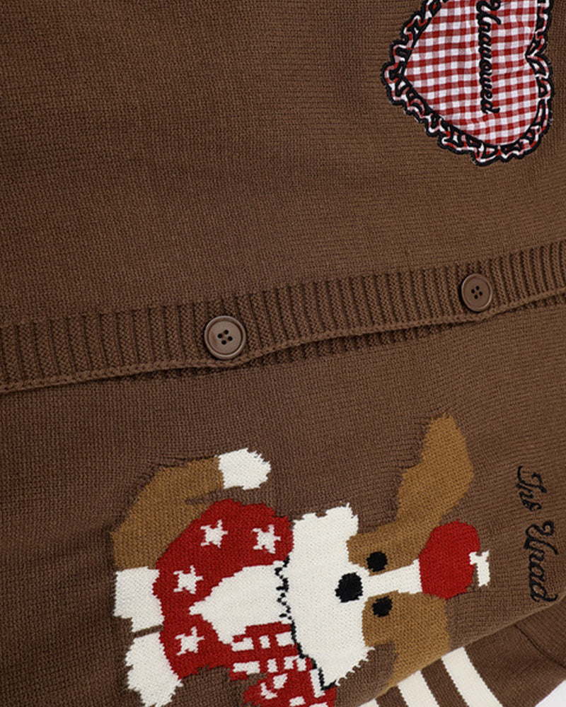 Color-blocked striped puppy sweater