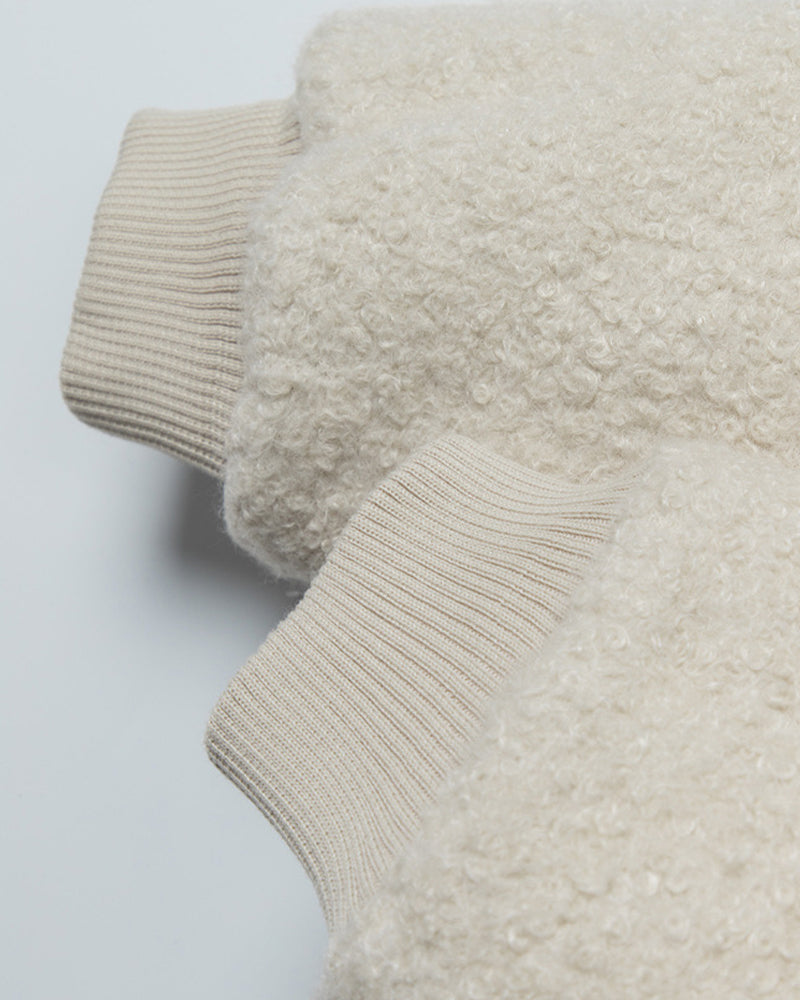 울 플리스 후드 코튼 코트