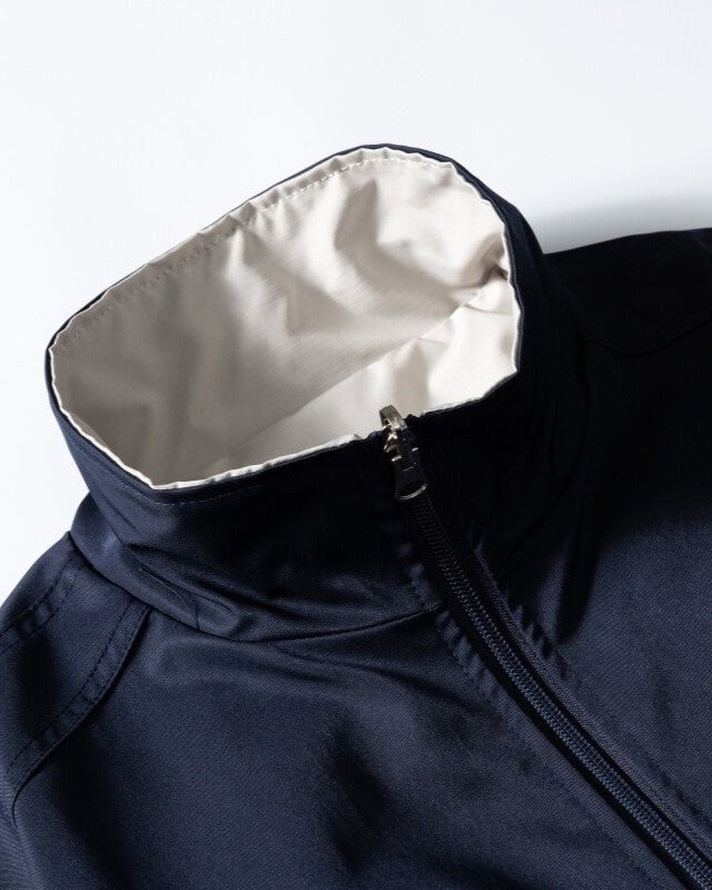 Stand collar reversible jacket