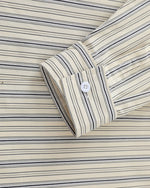 條紋刺綉長袖襯衫