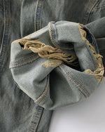 Washed distressed jeans