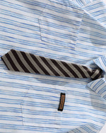 Striped Tie Short Sleeve Shirt