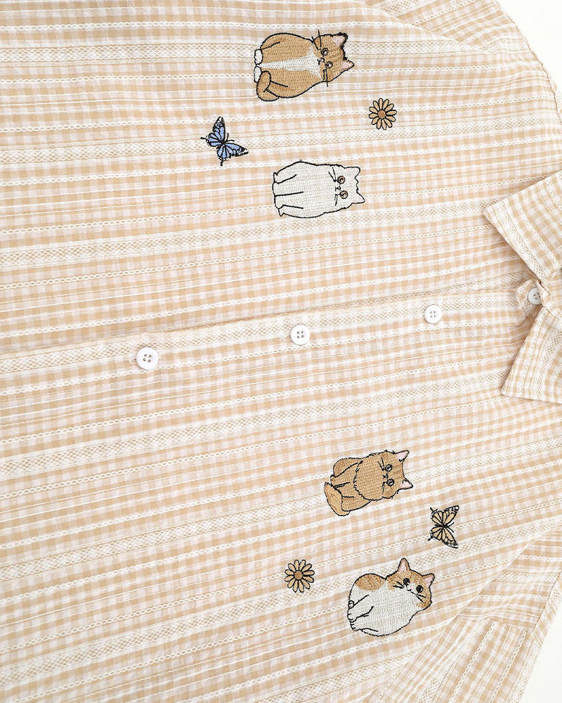 Cute Kitten Short Sleeve Shirt