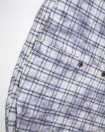 休閑格子短袖襯衫