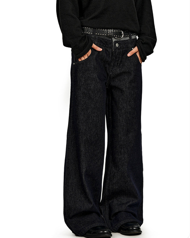 가짜 투피스 캐주얼 바지