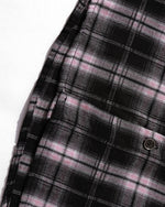 Retro simple plaid long-sleeved shirt