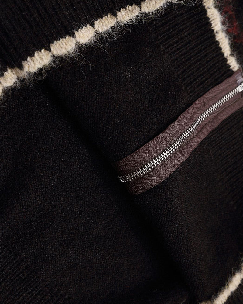 Hooded knit cardigan