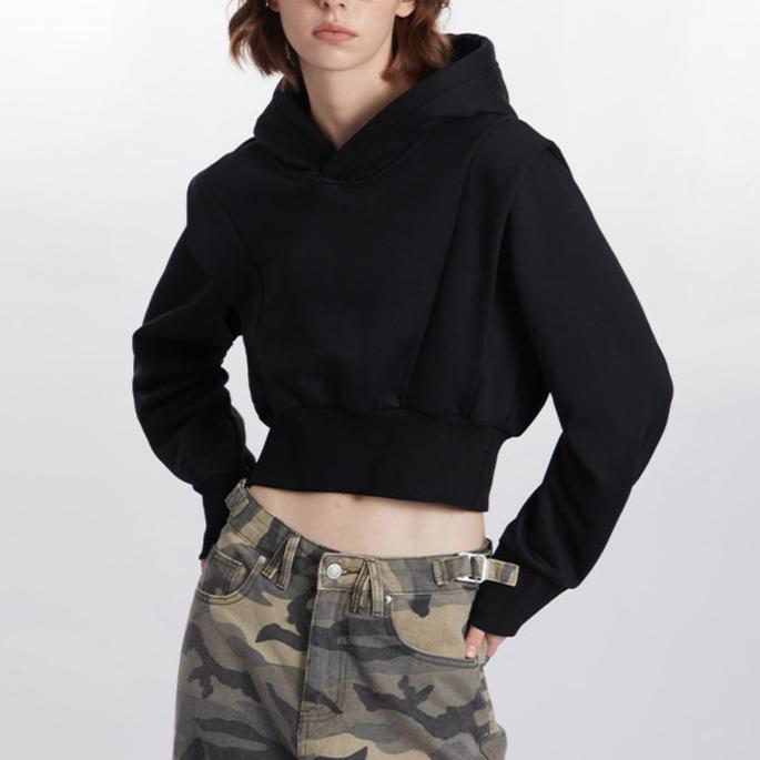 Hoodie short sweatshirt jacket (women)