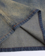 水洗刺綉牛仔短袖